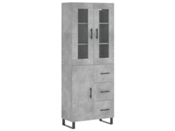 Maison Exclusive - Aparador Alto Madera Contrachapada Gris Hormigón 69,5x34x180 Cm