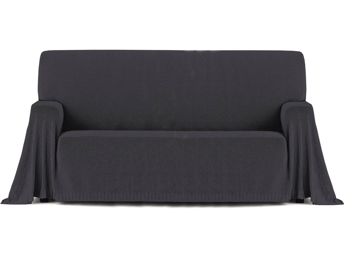 Plaid EYSA Cotonet (180 x 260 cm - Algodón - Gris Oscuro)
