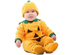 Disfraz de Bebé DISFRAZZES Calabaza Sonriente Naranja Y Verde (Talla: 6 a 12 meses)