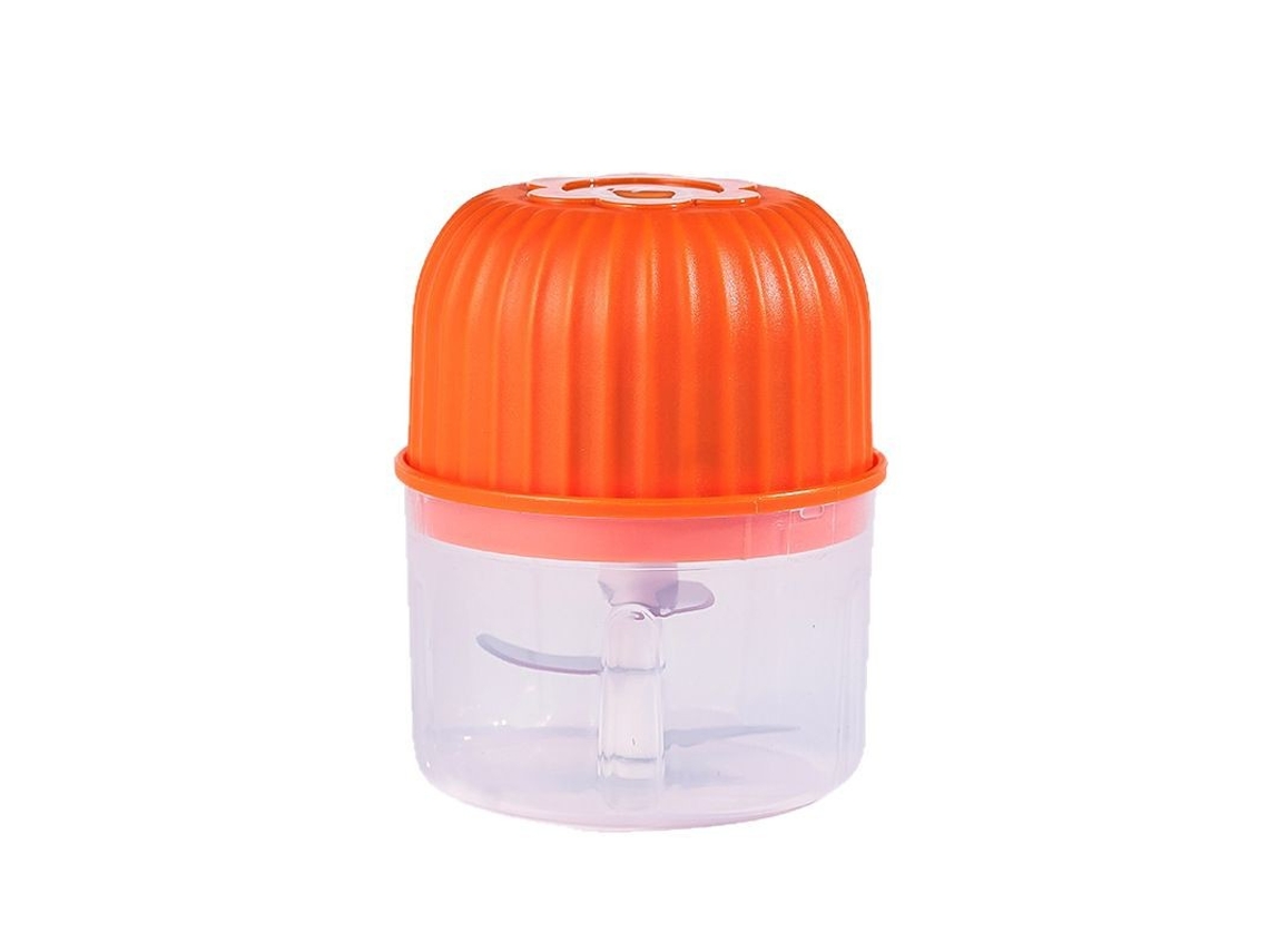 Picadora portátil de ajo y verduras, 280 ml, cuchilla de acero inoxidable, recargable por USB, color naranja Siurn