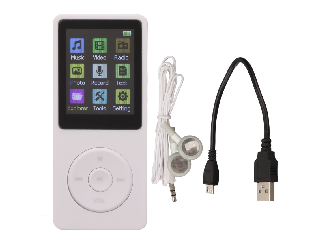 Reproductor de música digital CHABERLU con pantalla LCD de 1,8 pulgadas y compatibilidad con tarjetas de memoria.