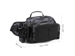 Bolsa De Equipo De Pesca Resistente Al Agua Bandolera Cruzada Mochila Cintura Para Lures Y Accesorios De Pesca