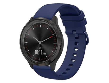 Correa para Garmin Vivomove 3 20 mm Azul marino Color sólido Correa de reloj de silicona suave VENISYMLIS