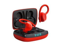 Auriculares Inalámbricos Control Táctil Inalámbrico Ultra Largo YIZHOOD Bluetooth Rojo