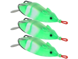 Danu26-3 Piezas Señuelo De Cabeza De Serpiente Suave Con Lentejuelas Simulación Artificial Para Pesca 5