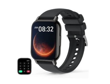 Reloj Inteligente para Hombre 1.85''Hd Lcd Bluetooth Smartwatch para Android e Ios Negro AUJEZON