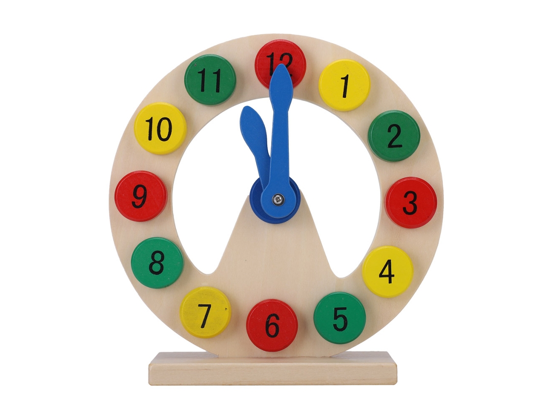 Ats-juguete De Reloj De Madera Para Bebés Niños Niñas Juego De Números Hora Aprendizaje Temprano Regalo