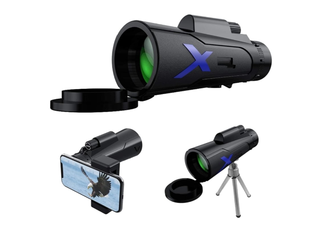 Telescópio Monocular Monocular Adulto 12x50 Observação De Pássaros Acampamento Caça Concerto Jogo De Bola De Viagem Preto Saisiyiky