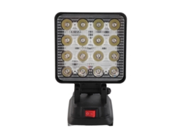 2026-luz De Trabajo Led 48w 4800lm Inalámbrica Exterior Con 2 Usb Para Batería Bl1850 18v Li