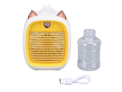 Ventilador De Escritorio Pequeño Recargable Por Usb Con Forma De Zorro, Nebulizador, Sistema De Refrigeración, 800 Mah, 220 Ml