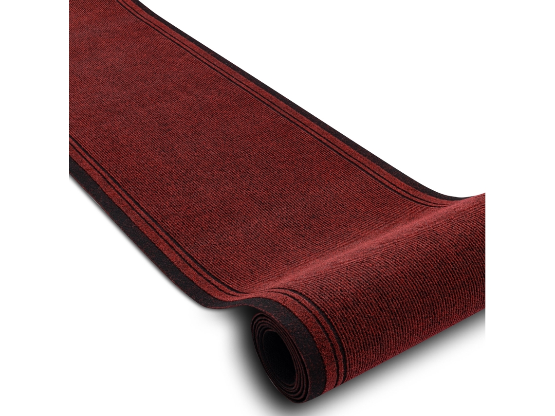 Felpudo Alfombra de Pasillo con Refuerzo de Goma Málaga Rojo 3066 100 cm