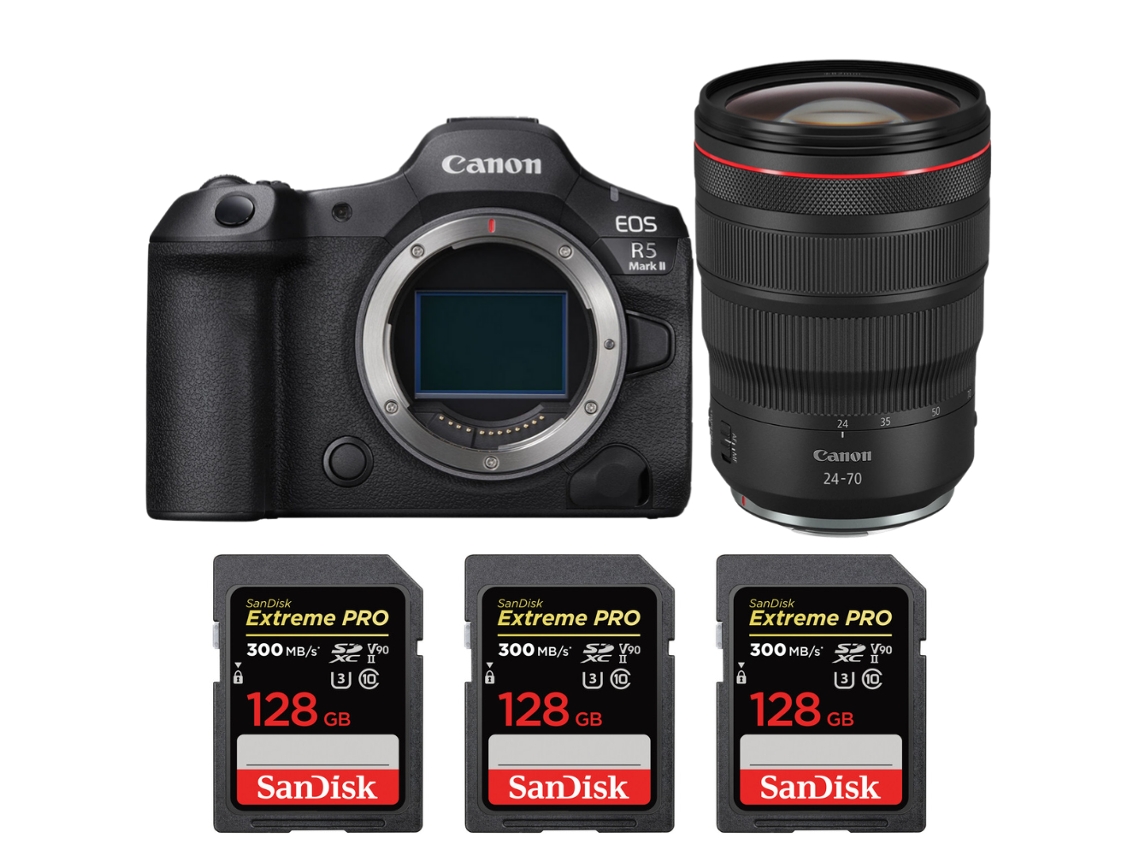 Canon Eos R5 Mark Ii + Rf 24-70mm F/2.8 L Is Usm + 3 Sandisk 128gb Uhs-ii 300mb/s + Ebook “20 Consejos Para Fotos Que Impactan”