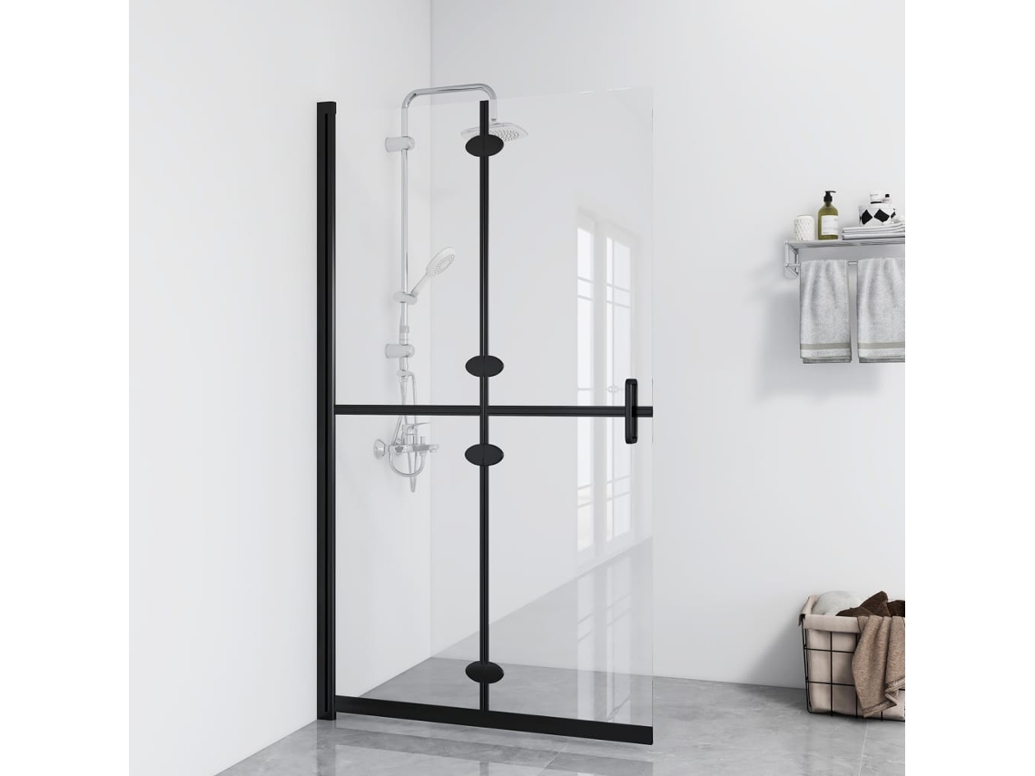 Mampara De Ducha Plegable Vidrio Esg Transparente 70x190 Cm
