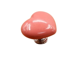 Botón universal de plástico rosa con forma de corazón para la cisterna del inodoro