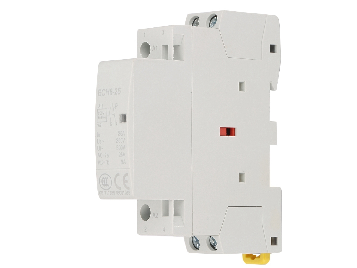 Contactor De Ca Residencial 2p 25a Para Riel Din 2no 50/60hz Silencioso Económico