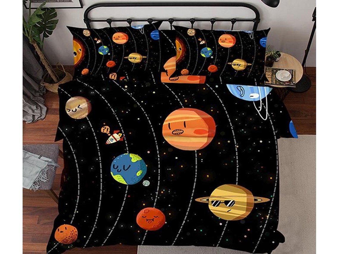 Funda de Edredón AJ WALLPAPER 3D Órbita de los planetas 49 (225 x 260cm)
