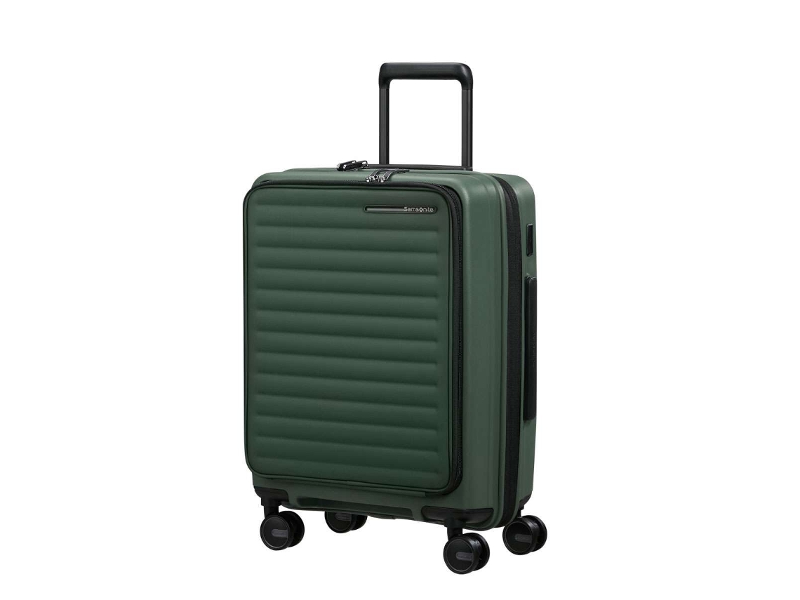 Maleta de Cabina Exp. Acceso Frontal SAMSONITE Restackd 55Cm 4 Ruedas Verde