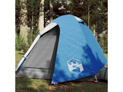 Tienda de campaña tipo domo impermeable azul para 2 personas