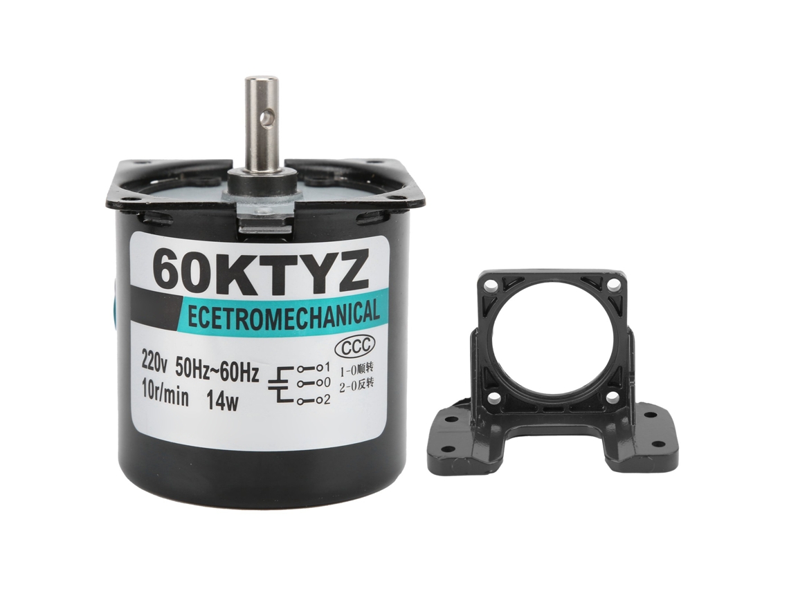 Motor Síncrono De Ca De 14w Con Imán Permanente De Baja Velocidad 10 Rpm Y Eje Central Controlable Bidireccional 220v Xd60ktyz