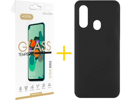Carcasa + Protector de Pantalla Samsung A20e ACCETEL Negro