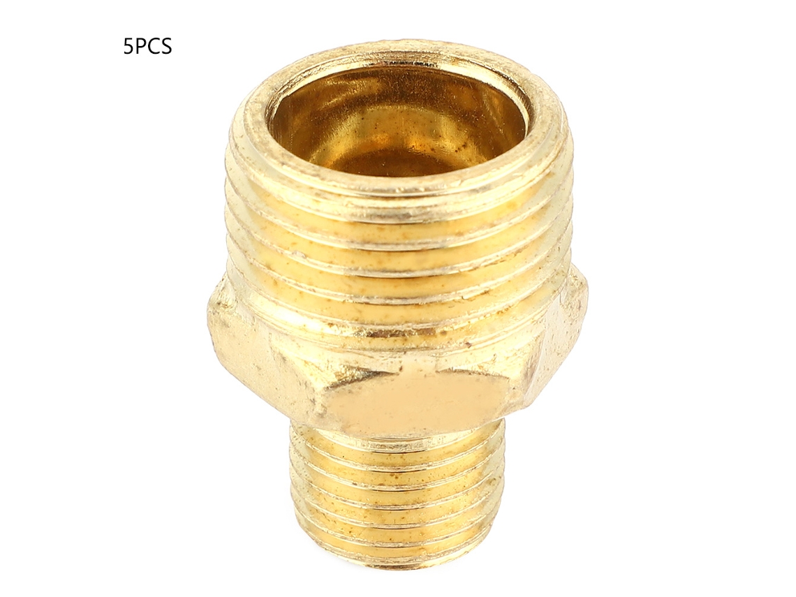 piezas de accesorios rectos de tubería de acero con rosca macho BSPT y conector rápido (de 1/4'' BSPT a 1/2'' BSPT)