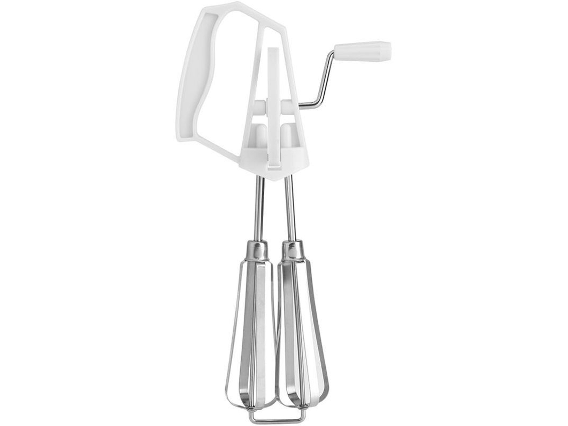 Batidora De Huevos Rotativa Semiautomática De Acero Inoxidable Con Funda Antiderrame Para Cocina.