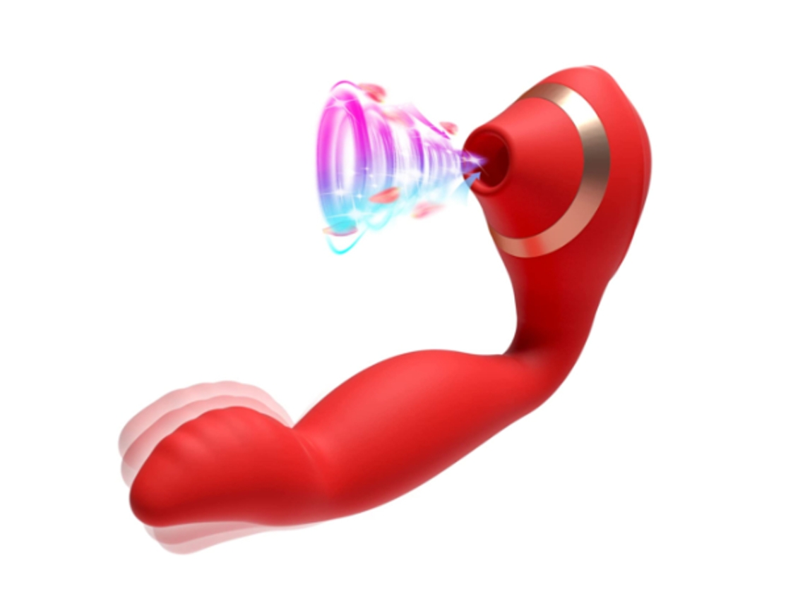 Juguetes sensoriales impermeables para mujeres, juguetes para adultos, máquina de placer con empuje - Rojo