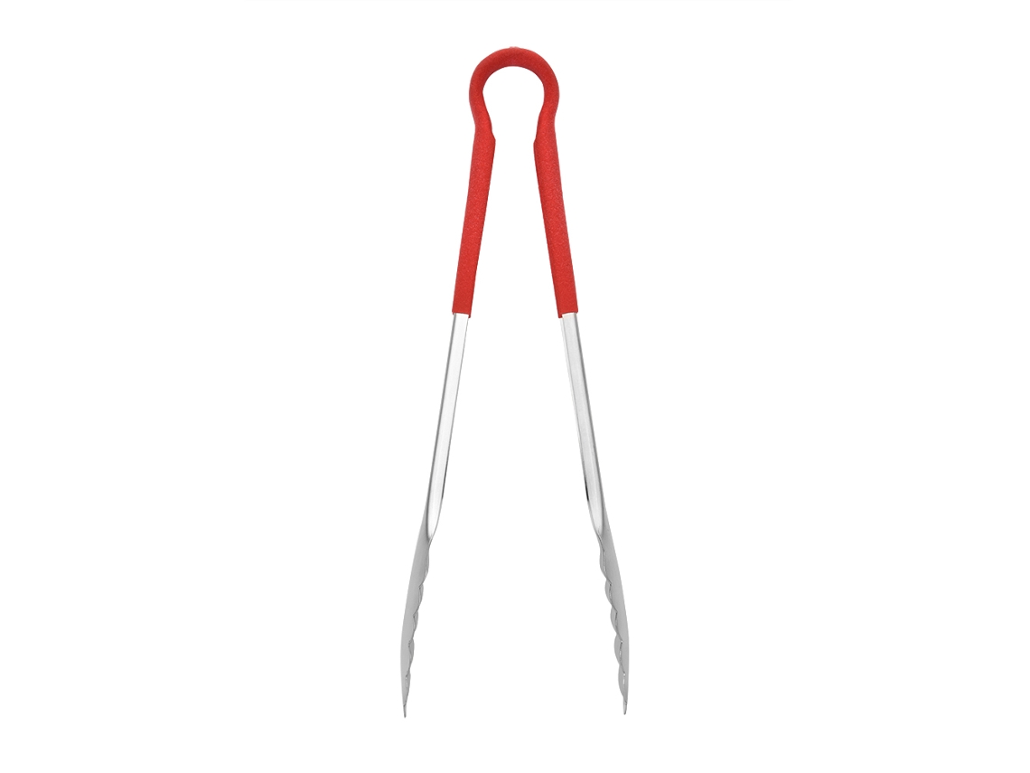 Pinzas de cocina antideslizantes de acero inoxidable para ensalada, pan y carne (grandes)