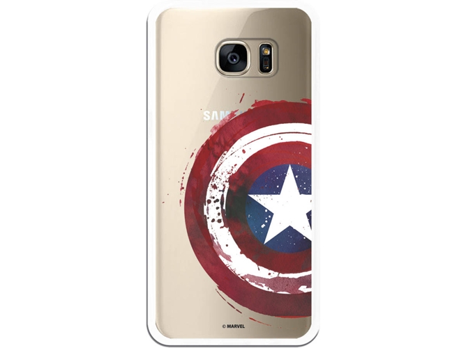 Carcasa Samsung Galaxy S7 Edge MARVEL Capitán América Transparente