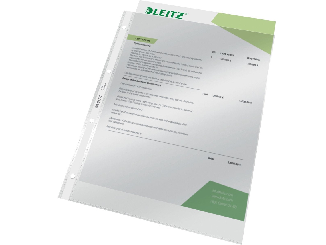 Leitz 4734000 23 cm 10 g 30,5 cm Transparente Esselte Leitz (4734 01 00)