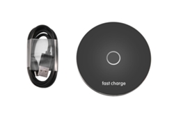 Cargador Inalámbrico (carga Rápida Inalámbrica, Compatibilidad Universal) W101 Borde Recto Negro Cargador De Carga Rápida Inalámbrica Para Teléfonos Móviles