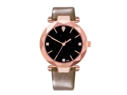 Reloj De Pulsera De Cuero Pu Con Cinturón Reloj De Quartzo Casual Para Hombres Y Mujeres D02(café)