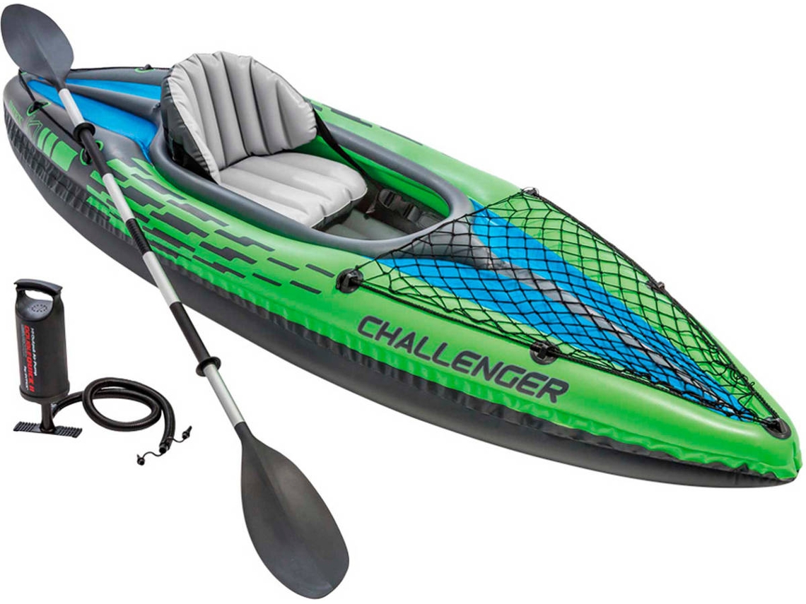Kayak hinchable INTEX Challenger K1 68305NP (274 × 76 × 33 cm - Verde - Aluminio)