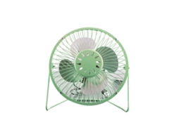 Mini ventilador USB de metal verde de 4 pulgadas
