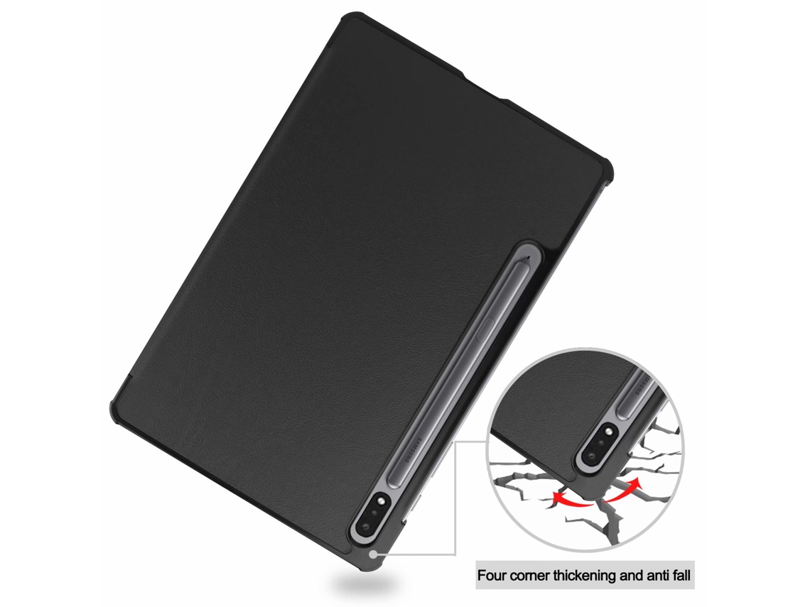 Capa Protetora Para Samsung Galaxy Tab S8/s8 Plus Com Acordar/dormir Automático E Suporte Trifold