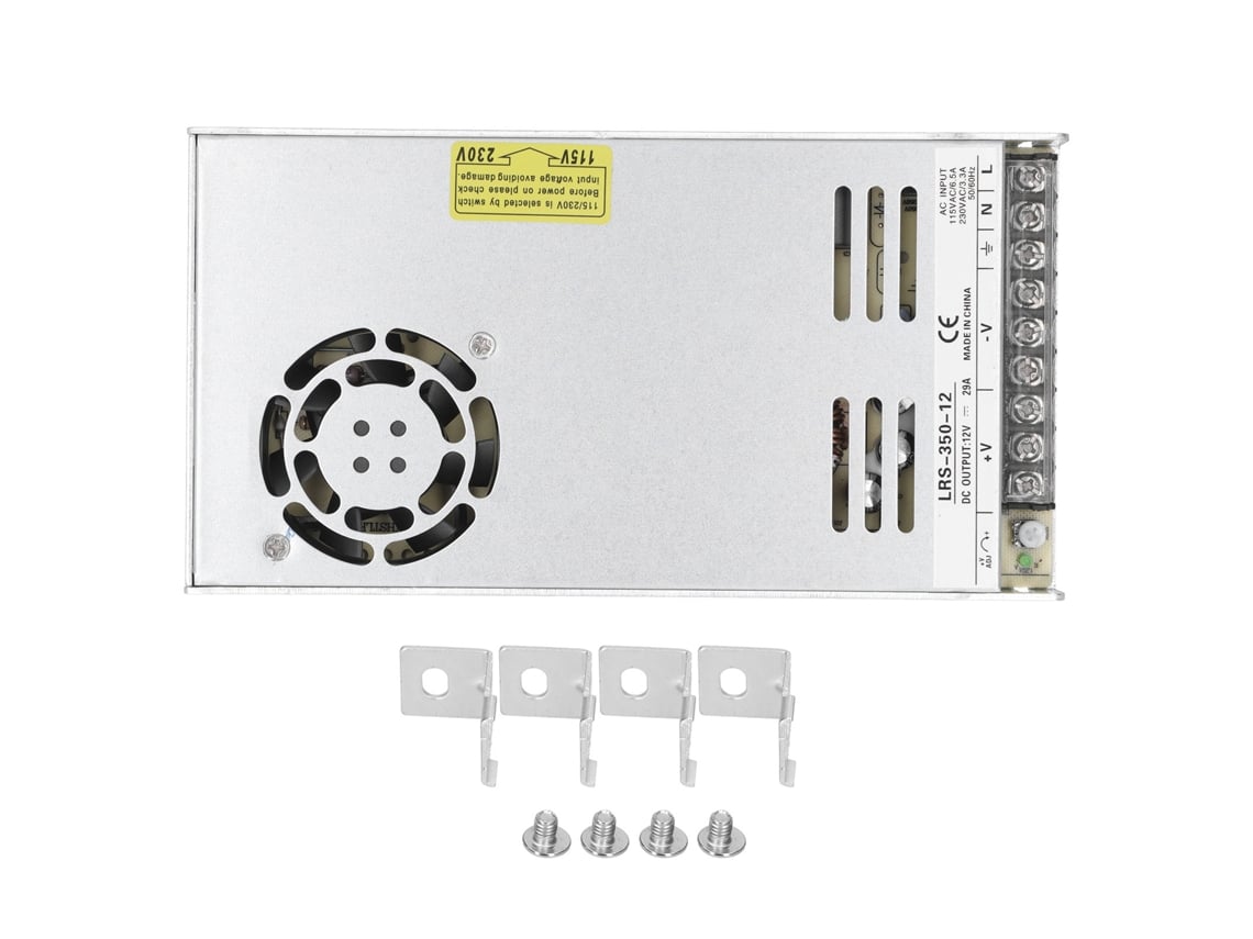Fuente De Poder Switching Berm Con Indicador Led Transformador Driver Lrs-350-12 47~63hz