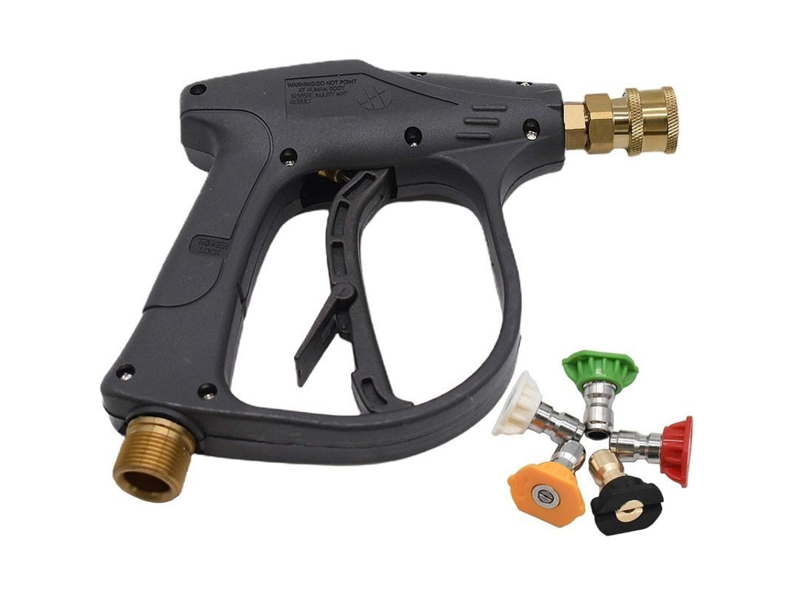 Pistola De Hidrolavadora De 4000 Psi Con 5 Boquillas, Conexión Rápida De 1/4" Y Rosca M22.