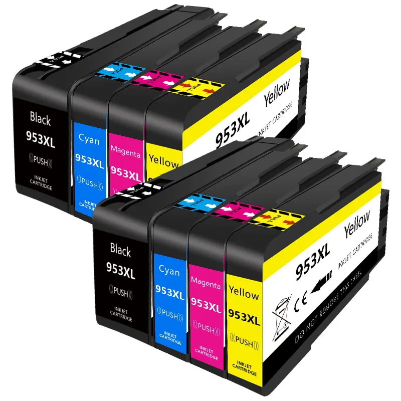 8 Cartuchos De Tinta (2 Juegos) 953xl Para Hp 953 Y 953 Xl Para Impresoras Hp Officejet Pro 7720, 7730, 7740, 8710, 8715, 8718 Y 8720.