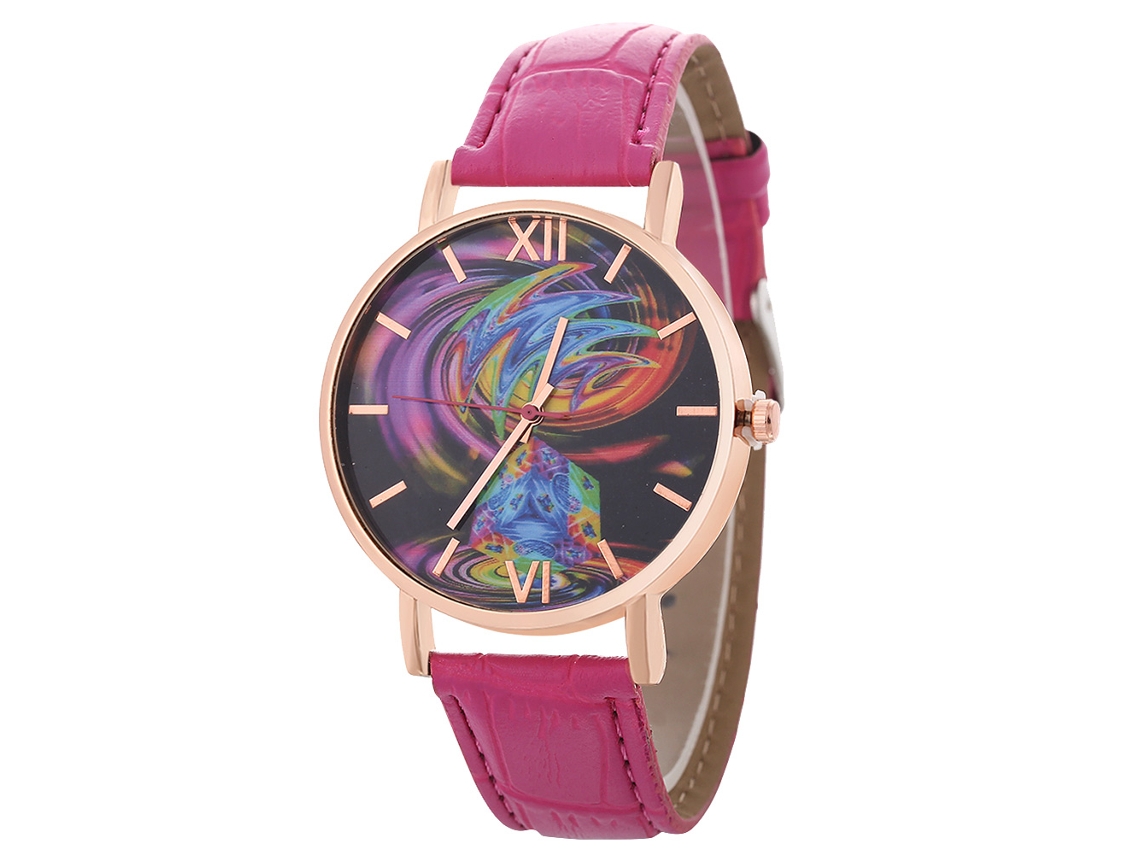 Reloj De Pulsera De Aleación Con Esfera Redonda Y Movimiento De Cuarzo Analógico Para Hombre Y Mujer (azul Real)