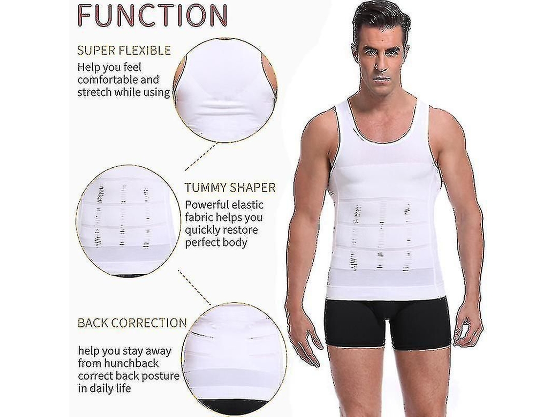 2026-camisa De Compresión Para Ginecomastia Hombre Entrenador De Cintura Moldeador Corporal Control De Barriga Postura Fitness