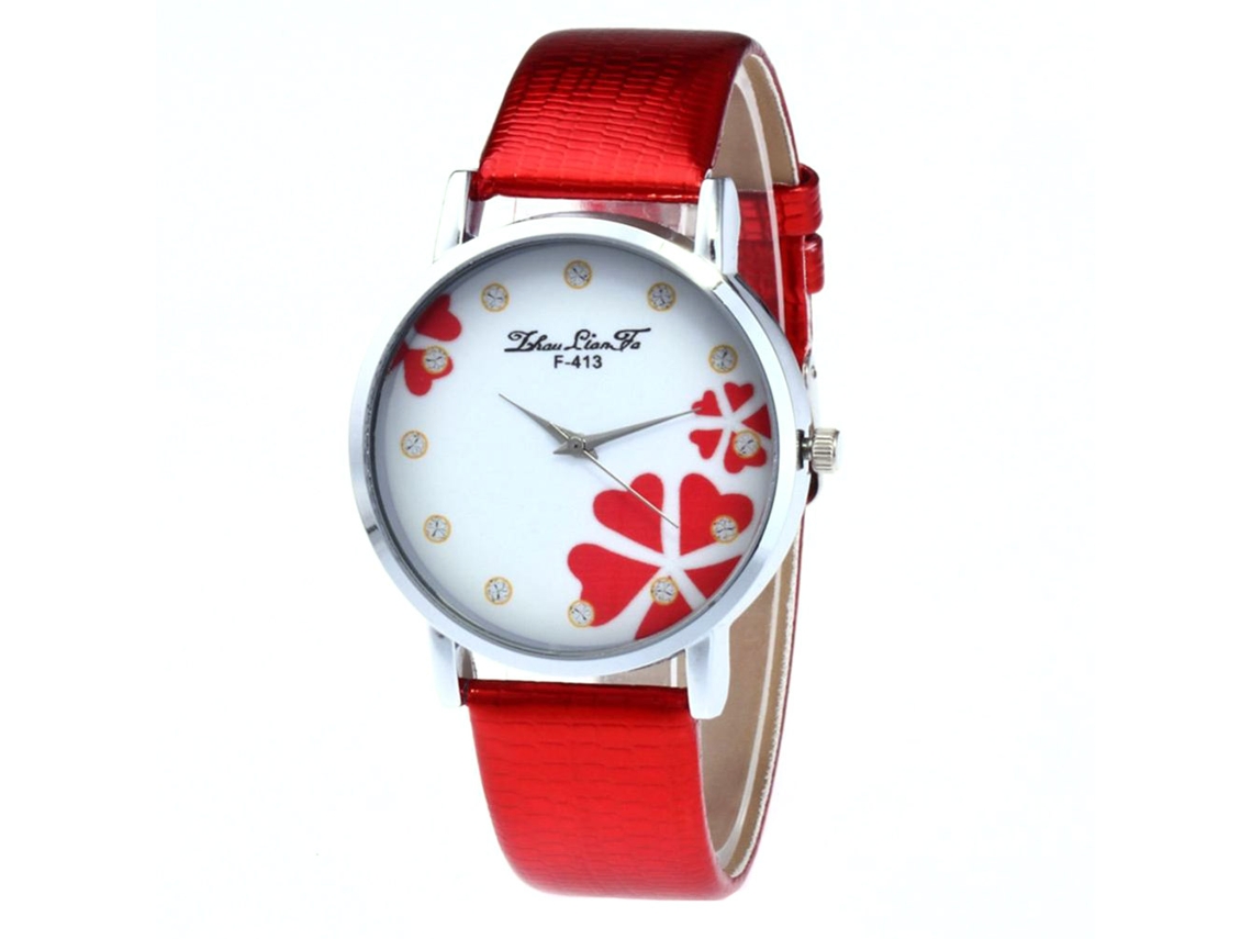 Elegante Reloj De Pulsera Casual Para Mujer Con Movimiento De Cuarzo En Piel Sintética Negra.