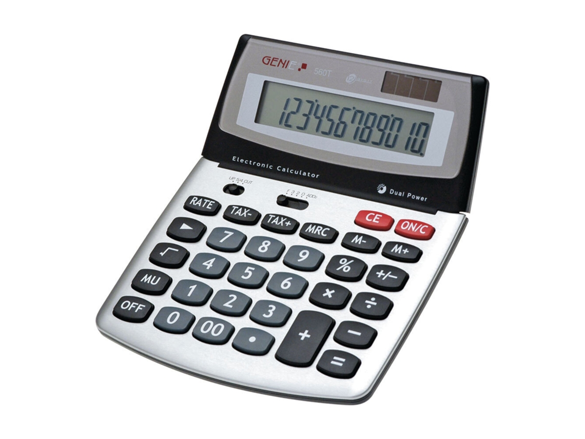 GENIE Calculadora de Sobremesa 560T 12 Dígitos Gris