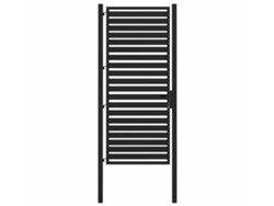 Puerta de jardín vidaxl de aluminio negro (100x200 cm)