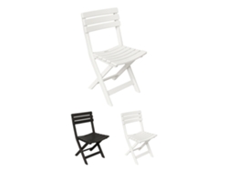 Silla Birki Plegable 44cm X 41cm X 78cm | Asiento Y Respaldo Ergonómicos | Jardín, Playa, Terraza, Patio. Balcón Blanco Pack 4 Uds