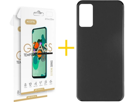 Pack de 2 Protectores de Cristal Templado 2.5D + Carcasa para Samsung Galaxy M52 5G ACCETEL