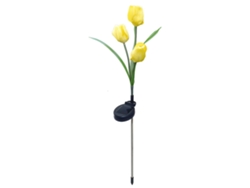 2026-luz De Jardin De Tulipan Solar 3 Ramas Impermeable Led Para Exterior Patio Jardin Decoracion Amarilla