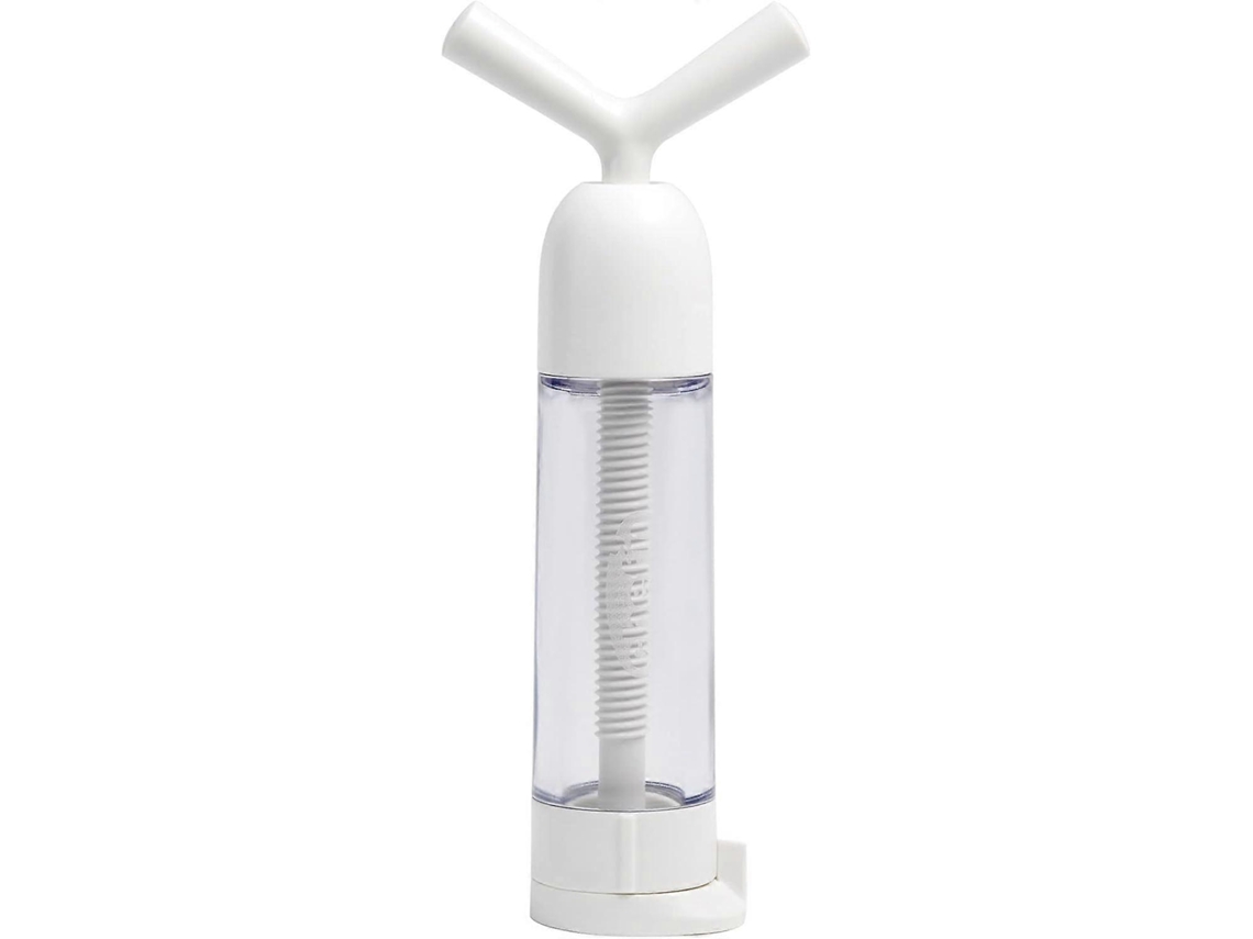 Prensa de ajos manual con sistema de giro, permite conservar dientes de ajo enteros en el refrigerador. Rosewell