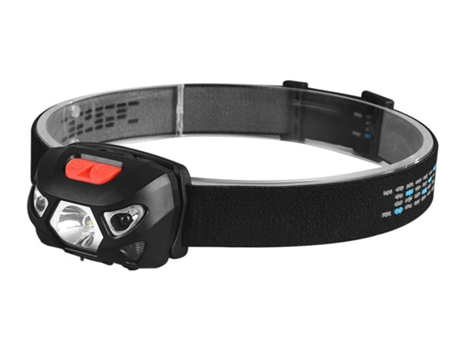 Faro impermeable IPX6, linterna frontal LED, linterna frontal IPX6, resistente al agua, ligera para acampar, reparar, correr (negro) CHRONUS