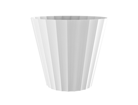 PLASTIKEN 89004 - Maceta Redonda Colección DORIC Medida 32 cm 15L Blanco