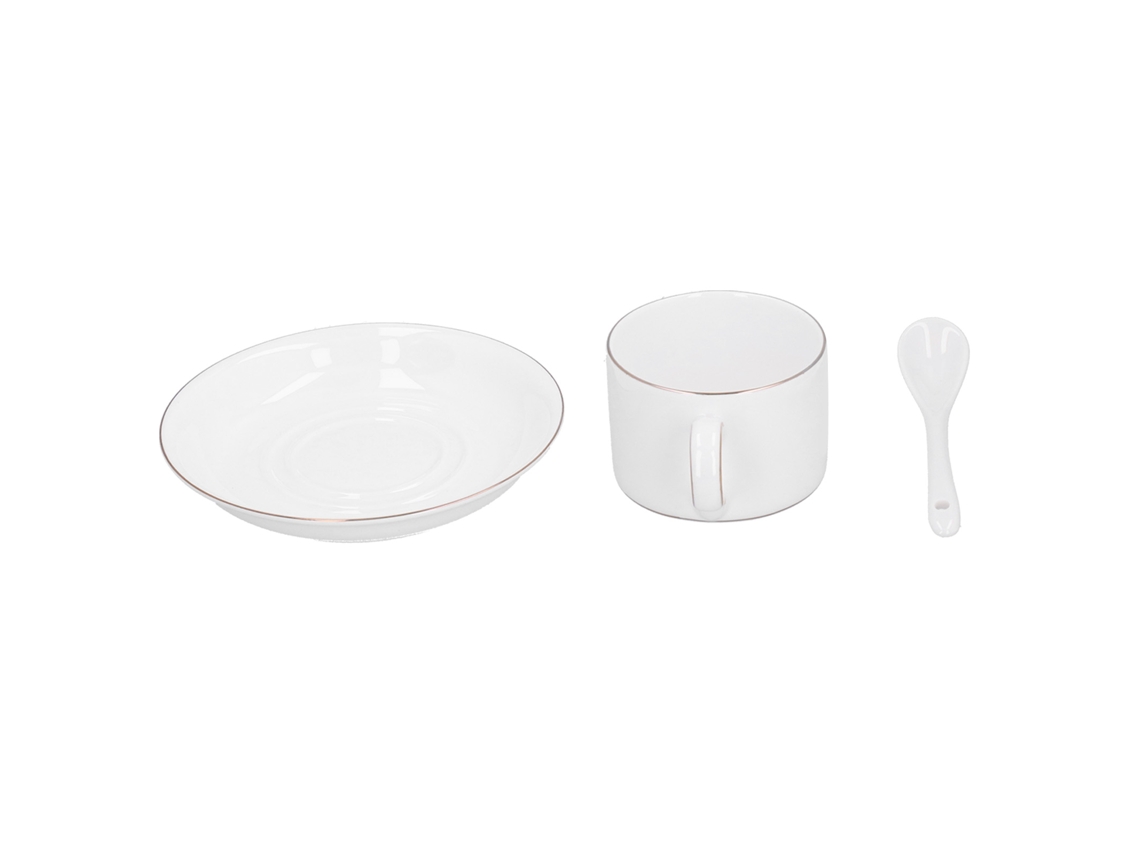 Juego de 4 tazas de café con platillo y cuchara, ideal para tazas de té, regalo para el hogar, otros